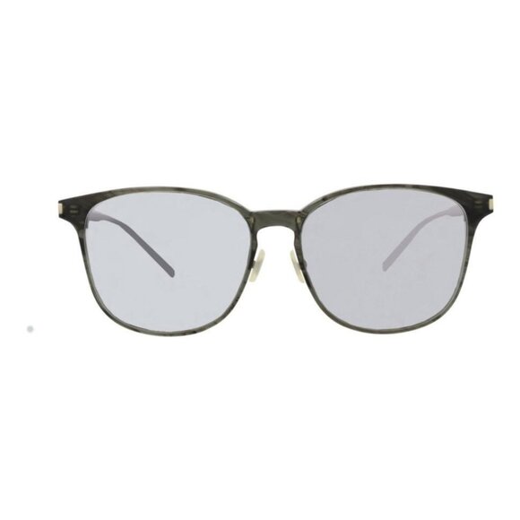 Saint Laurent Unisex Square/Rectangle Grey Grey Silver Fashion Designer Eyewear - Picture 2 of 4